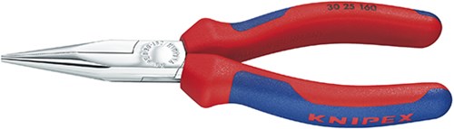 Knipex Spitzzange verchromt mit Mehrkomponentengriffen 140 mm - 3025140