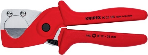 Knipex Rohrschneider | für Rohre d. 12-25mm | l. 185 mm Chrom-Vanadium-Elektrostahl | 1 Stück - 90 25 185 - 90 25 185