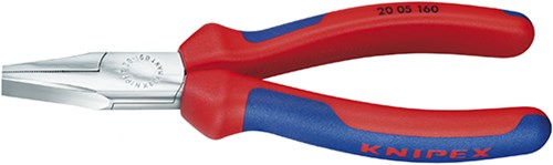 Knipex verchromte Flachbiegezange mit Mehrkomponentengriffen 140 mm - 2005140
