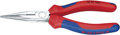 Knipex Flachspitzzange mit Seitenschneider verchromt 140 mm - 2505140