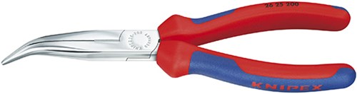 Knipex Flachspitzzange mit Seitenschneider verchromt 200 mm - 2625200