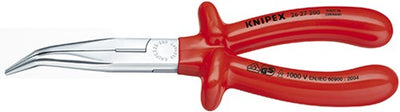 Knipex Flachspitzzange mit Seitenschneider verchromt 200 mm - 2627200