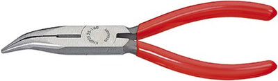 Knipex Flachspitzzange mit Seitenschneider schwarz atramentiert 160 mm - 2521160