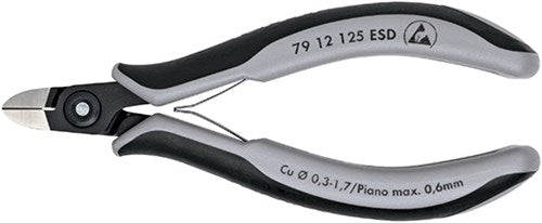 Knipex Präzisions-Elektronik-Seitenschneider ESD brüniert 125 mm – 7912125ESD