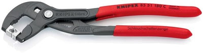Knipex Schlauchklemmenzange | Gesamtlänge 180 mm | Kopf grau phosphatiert | Kunststoffmantel | 1 Stück - 85 51 180 c 85 51 180 c