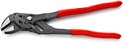 Knipex Schraubenschlüsselzange | 250mm Länge | Zange und Schraubenschlüssel in einem | rutschfest | kunststoffbeschichtet - 86 01 250 sb