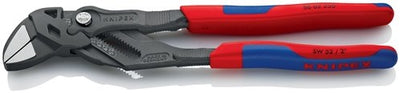 Knipex Schraubenschlüsselzange | Länge 250 mm schwarz phosphatiert | Spannweite 52 mm Mehrkomponentenjacken | 1 Stück - 86 02 250 - 86 02 250