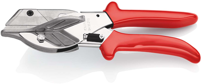Knipex Gehrungsschneider für Kunststoff- und Gummiprofile | kunststoffbeschichtet | verchromt | Länge 215 mm - 94 35 215 Stk