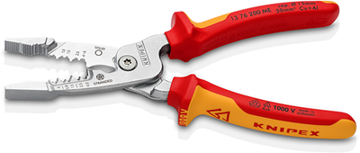 Knipex Abisolierzange metrisches Modell | isoliert | Mehrkomponentengriffe | VDE geprüft - 13 76 200 me sb