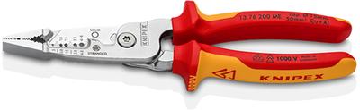 Knipex Abisolierzange metrisches Modell | isoliert | Mehrkomponentengriffe | VDE geprüft - 13 76 200 me sb