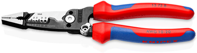 Knipex Abisolierzange Multifunktionszange | für Elektriker | amerikanisches Modell | Mehrkomponentengriffe - 13 72 8