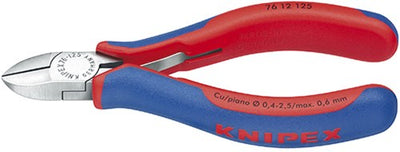 Knipex Seitenschneider für Elektromechanik | versenktes Scharnier | mit Facette | 125 mm – 7612125