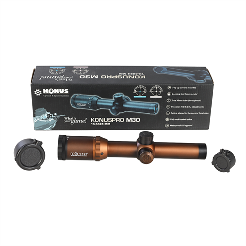 Konus Rifle Scope Konuspro-M30 1-4x24 mit beleuchteter Verkabelungs-Kreuz-Demo
