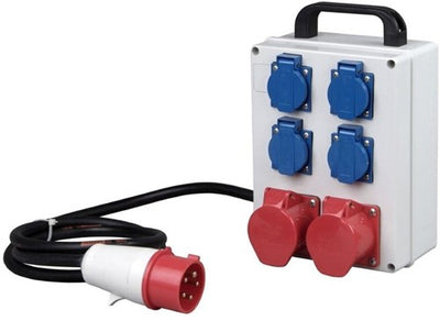 Kopp Cee-Verteiler 5p 16a 400V auf 2xcee + 4xwcd - 6314200