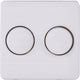 Kopp hk02 arktisweiße Abdeckplatte + Tasten-Duo-Dimmer – 4621035