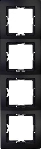 Kopp hk05 mattschwarzer 4-Wege-Abdeckrahmen – 4621760