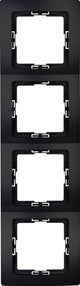 Kopp hk05 mattschwarzer 4-Wege-Abdeckrahmen – 4621760
