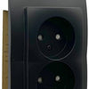 Kopp hk05 mattschwarze Einbausteckdose doppelt – 4621715