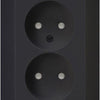 Kopp hk05 mattschwarze Einbausteckdose doppelt – 4621715