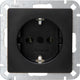 Kopp hk05 mattschwarze Einbausteckdose RA - 4621690