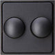 Kopp hk07 anthrazitfarbene Abdeckplatte + Tasten-Duo-Dimmer – 4623035