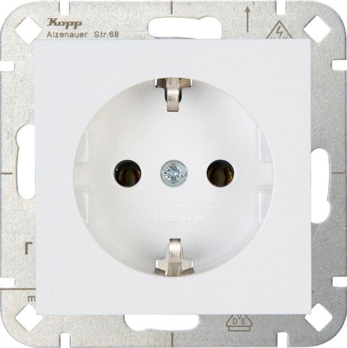 Kopp hk07 rein mattweiß Einbausteckdose RA - 4624100