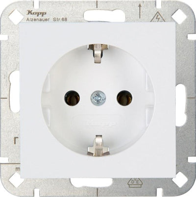 Kopp hk07 rein mattweiß Einbausteckdose RA - 4624100