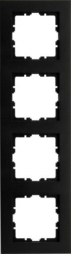 Kopp hk07 rein mattschwarzer 4-Wege-Abdeckrahmen – 4624730
