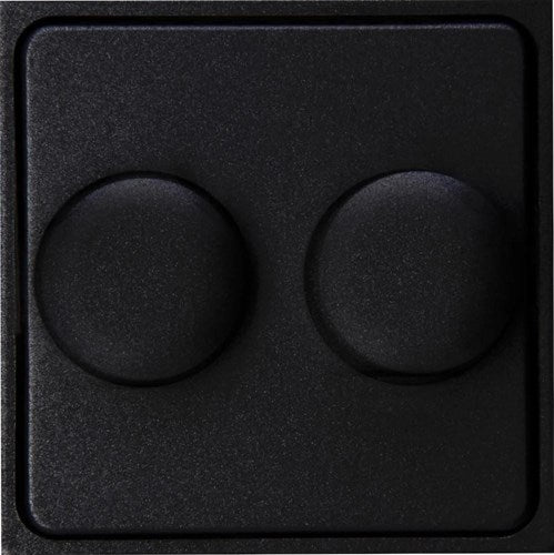 Kopp hk07 rein mattschwarze Abdeckplatte + Tasten-Duo-Dimmer – 4624535