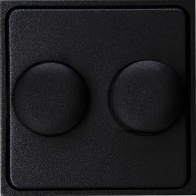 Kopp hk07 rein mattschwarze Abdeckplatte + Tasten-Duo-Dimmer – 4624535