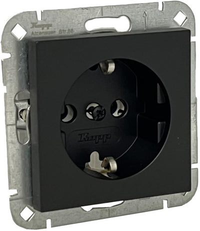 Kopp hk07 pure mattschwarze Einbausteckdose RA - 4624600