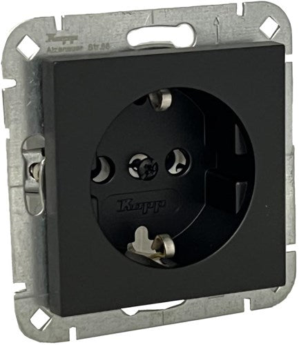 Kopp hk07 pure mattschwarze Einbausteckdose RA - 4624600