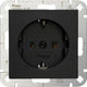 Kopp hk07 pure mattschwarze Einbausteckdose RA - 4624600