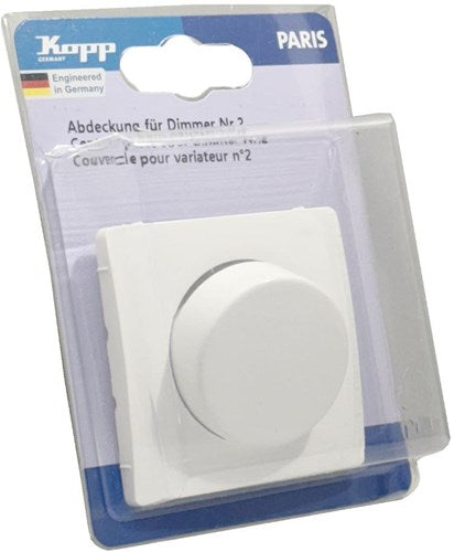 Kopp Paris arktische weiße Abdeckplatte + Tastendimmer – 4625030