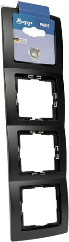 Kopp Paris Mattschwarz 4-fach Abdeckrahmen - 4625360