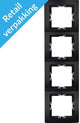 Kopp Paris Mattschwarz 4-fach Abdeckrahmen - 4625360