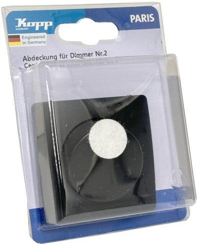 Kopp paris mattschwarze Abdeckplatte + Tastendimmer – 4625230