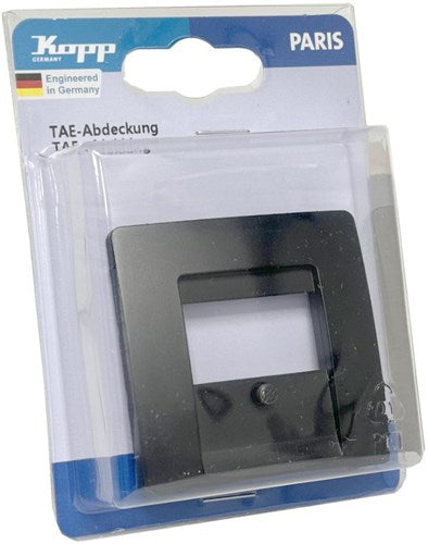 Kopp Paris mattschwarze Abdeckplatte USB – 4625270