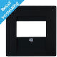 Kopp Paris mattschwarze Abdeckplatte USB – 4625270