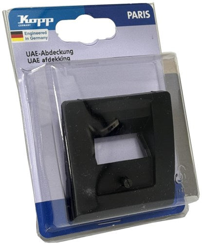 Kopp Paris Mattschwarze Abdeckplatte UTP Double – 4625260