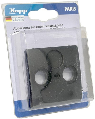Kopp Paris mattschwarze Abdeckplatte für Koax – 4625240