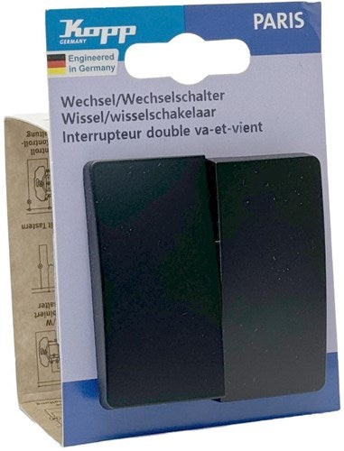 Kopp Paris mattschwarzer Umschalter + Wippe – 4625202