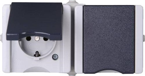 Kopp swd Aufputzsteckdose ra doppelt horizontal - 6628120