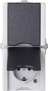 Kopp swd Aufputzsteckdose ra doppelt vertikal - 6628110