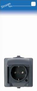Kopp swd Aufputzsteckdose ra single anthrazit - 6628220