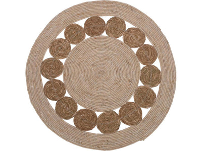 Rundgewebter Home-Styling-Teppich, ø80 cm