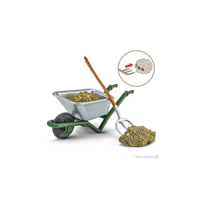 Farm World -Schubkarre mit Heu und Riek
