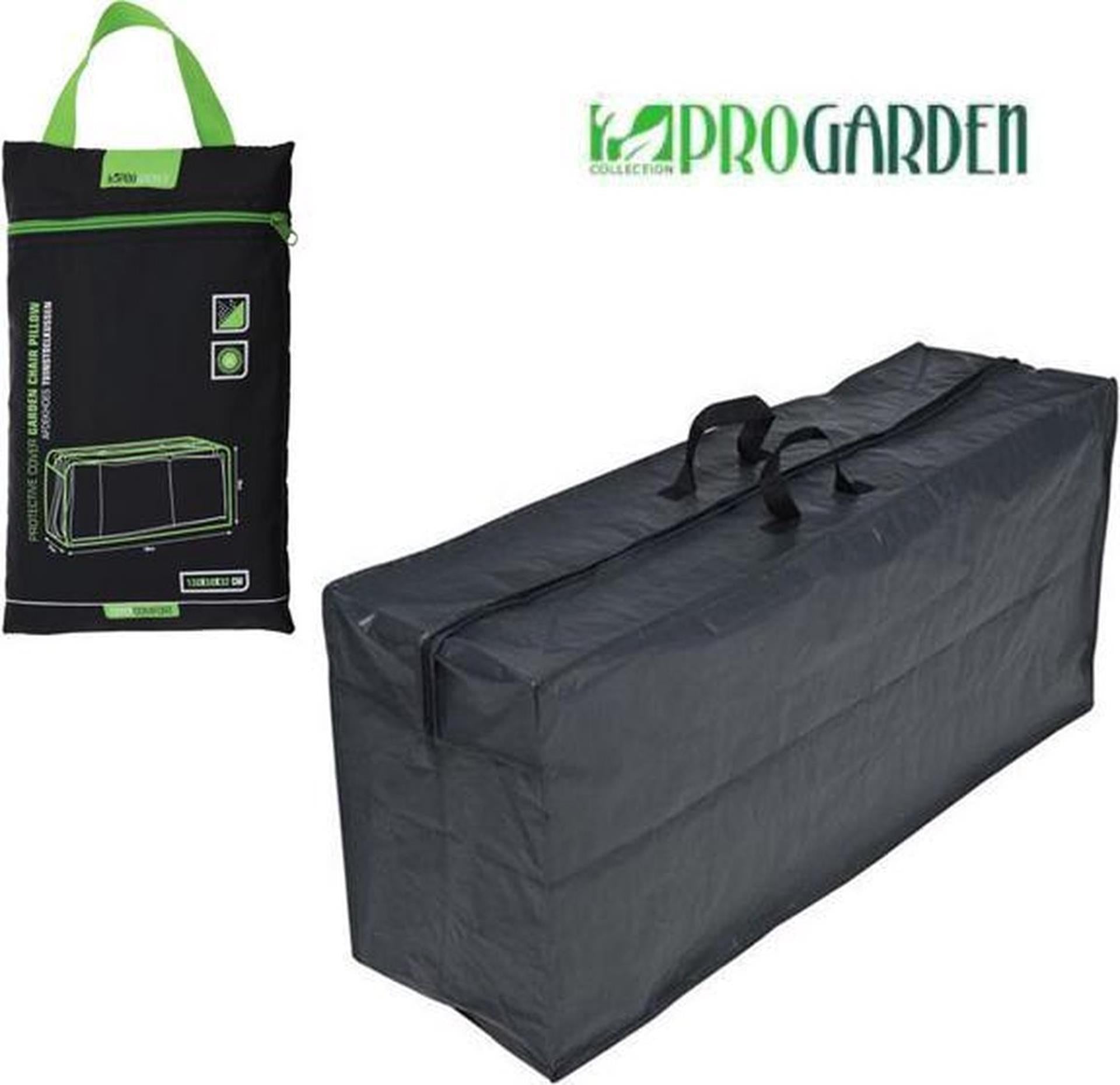Pro -Gartengarten -Gartenkissen -Abdeckung 130x50x32 Schwarz