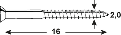 Connex Holzschraube VZ-K 2,0x16 50 Stück VZ - KY3012016