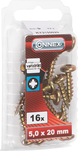 Connex PZ-Schraubenpank 5,0x20 16 Stück VZ - KY3155020